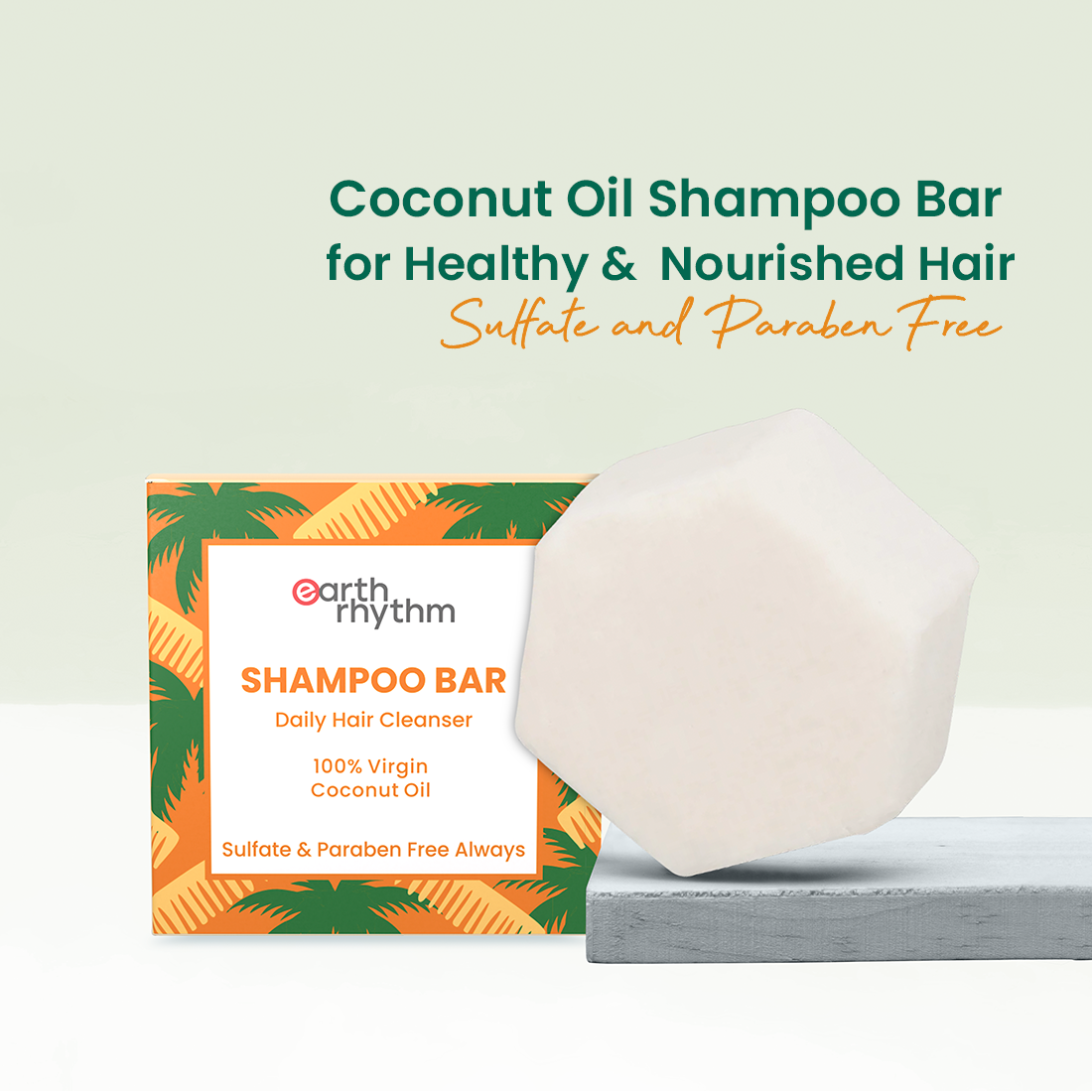 100% VIRGIN COCONUT OIL SHAMPOO BAR |100% ECO-FRIENDLY