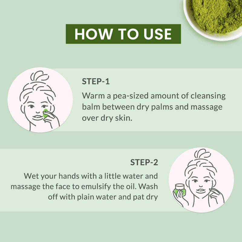 how to use matcha green tea cleansing balm
