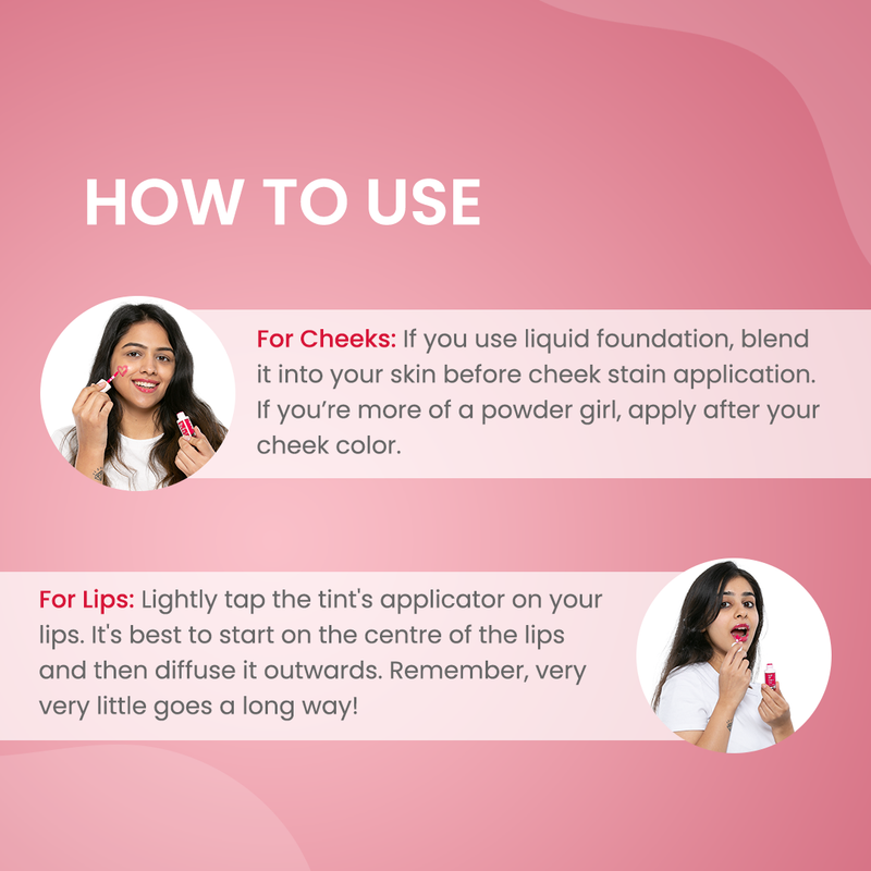 how to use lip & cheek tint